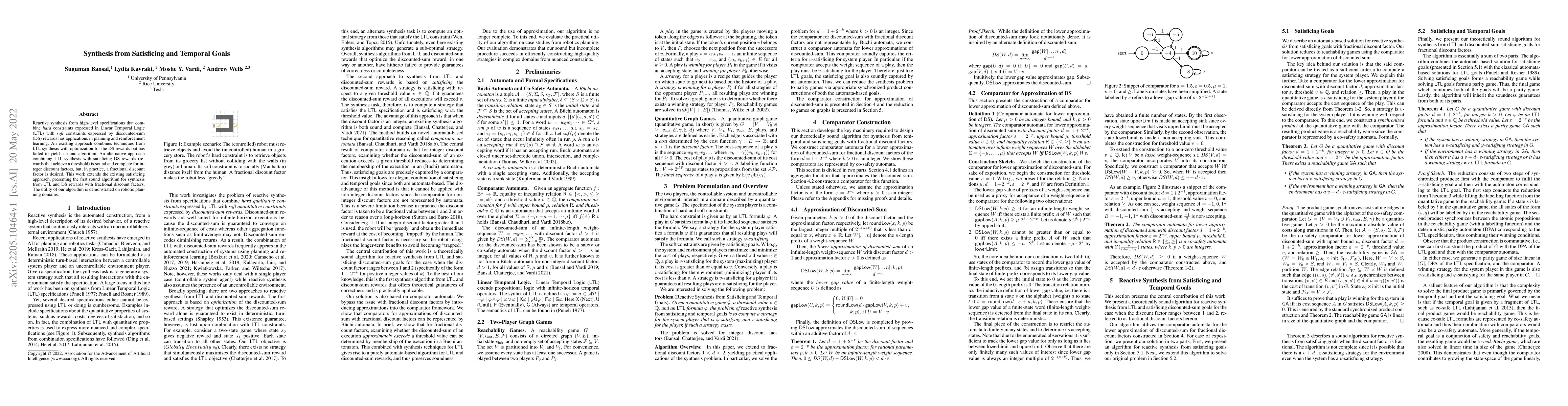 Thumbnail for Synthesis from Satisficing and Temporal Goals