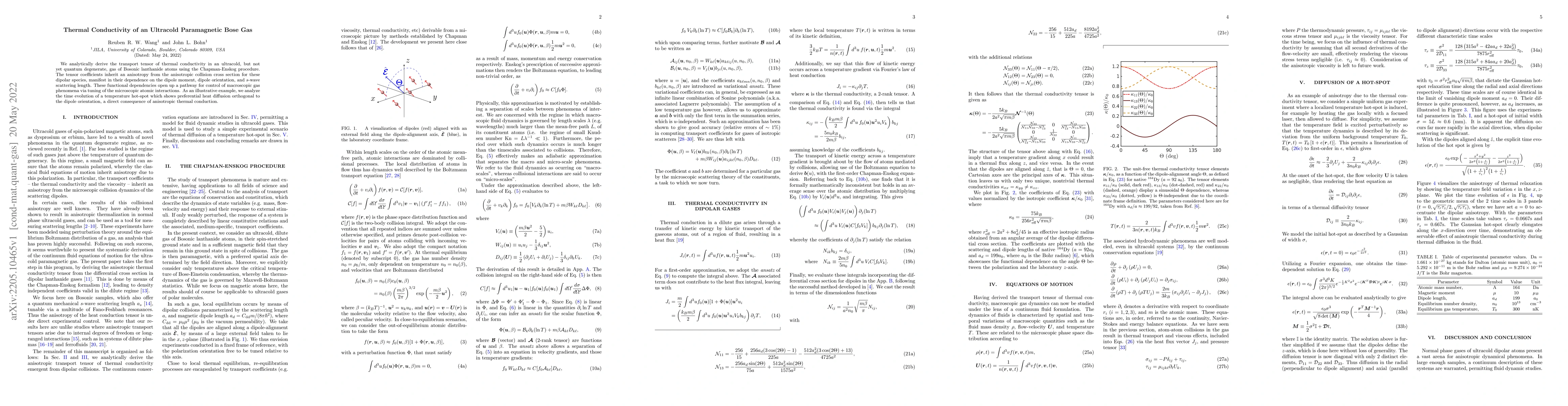 Thumbnail for Thermal Conductivity of an Ultracold Paramagnetic Bose Gas
