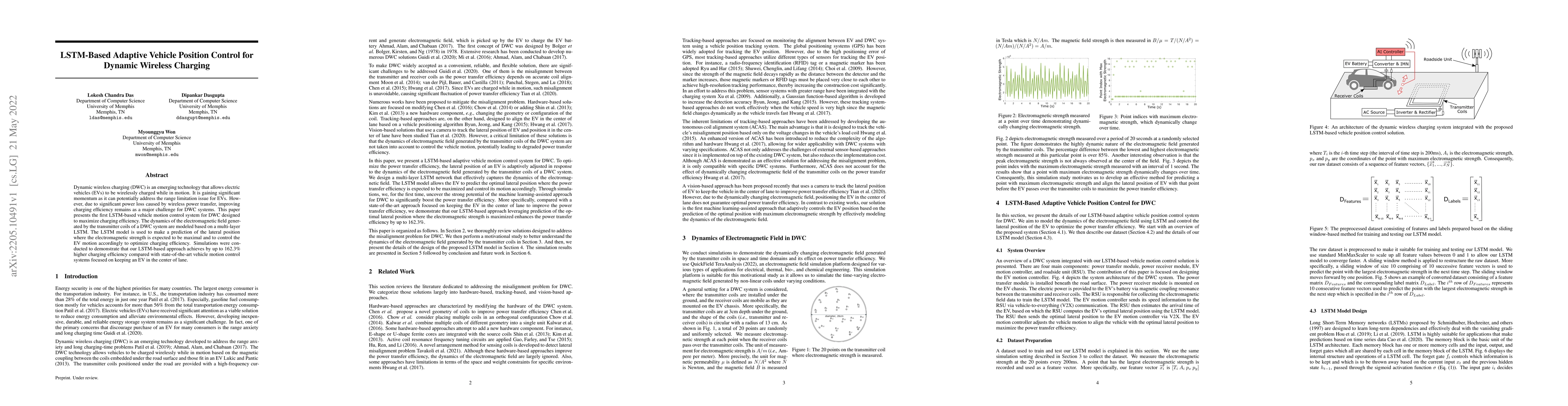 Thumbnail for LSTM-Based Adaptive Vehicle Position Control for Dynamic Wireless
  Charging