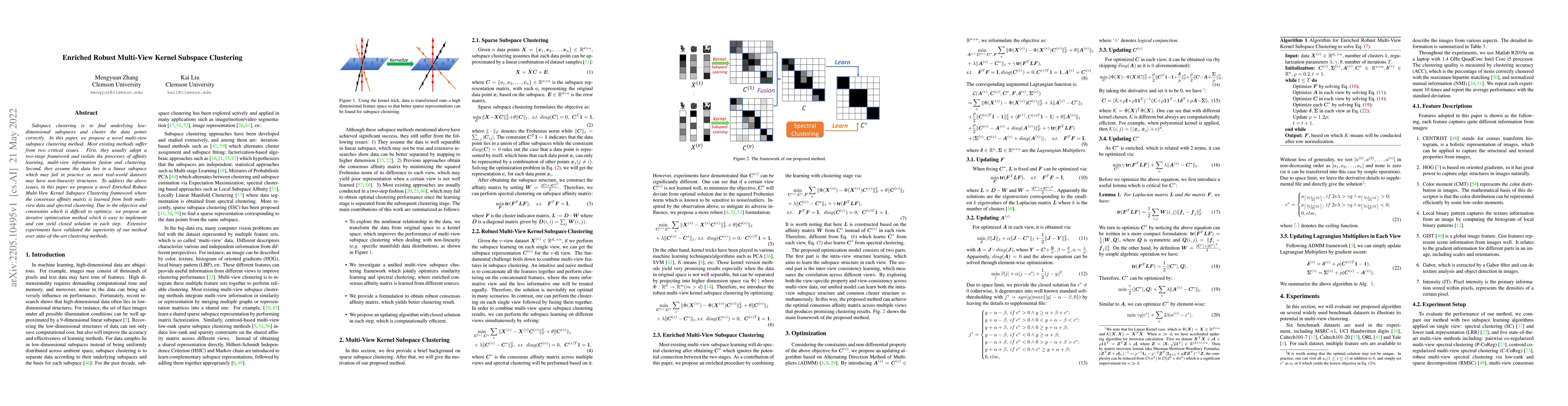 Thumbnail for Enriched Robust Multi-View Kernel Subspace Clustering