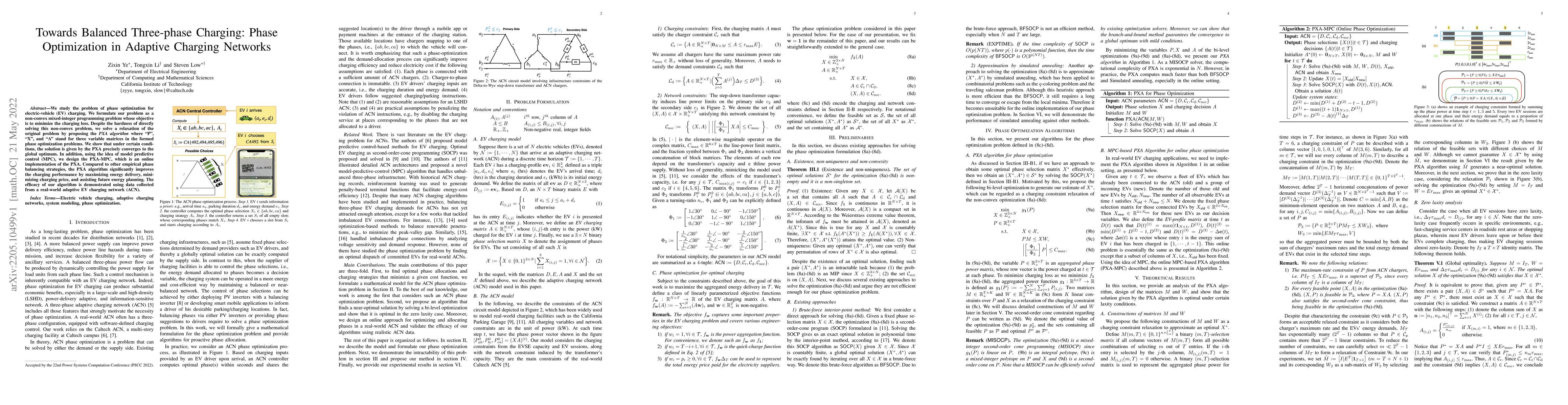 Thumbnail for Towards Balanced Three-phase Charging: Phase Optimization in Adaptive
  Charging Networks