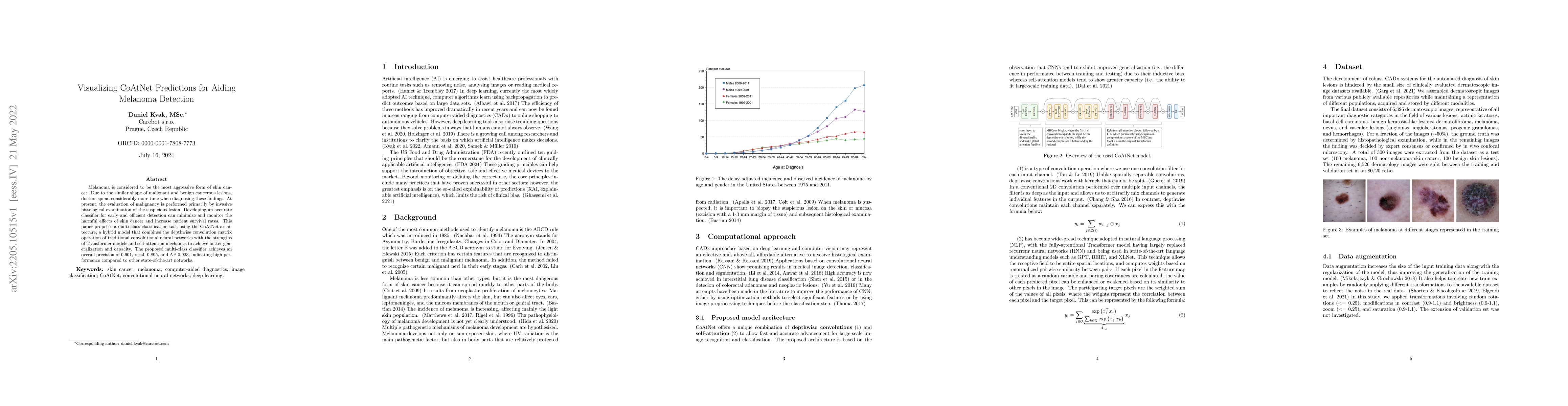 Thumbnail for Visualizing CoAtNet Predictions for Aiding Melanoma Detection