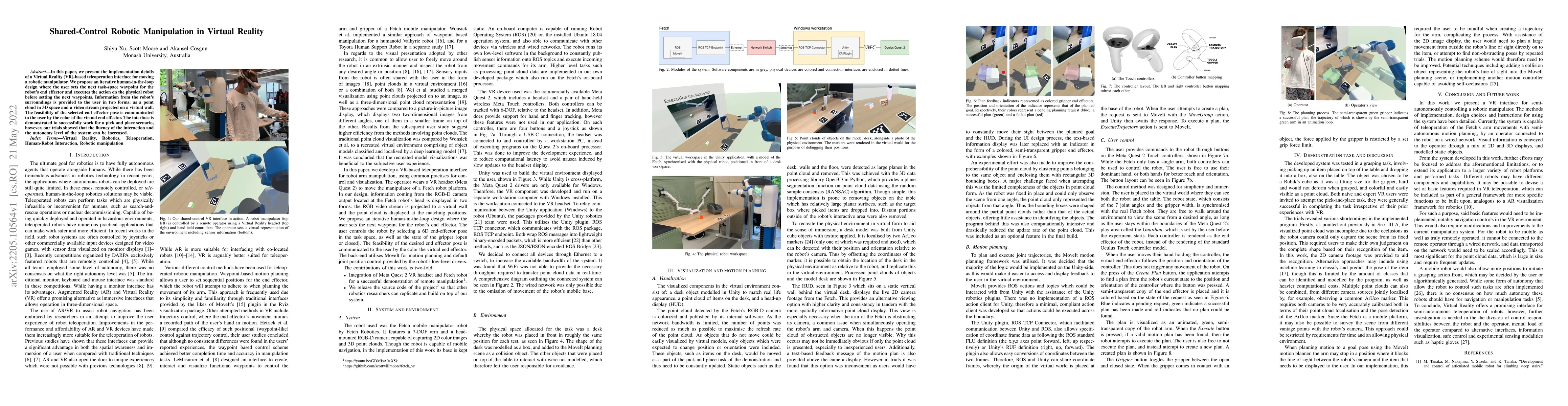 Thumbnail for Shared-Control Robotic Manipulation in Virtual Reality