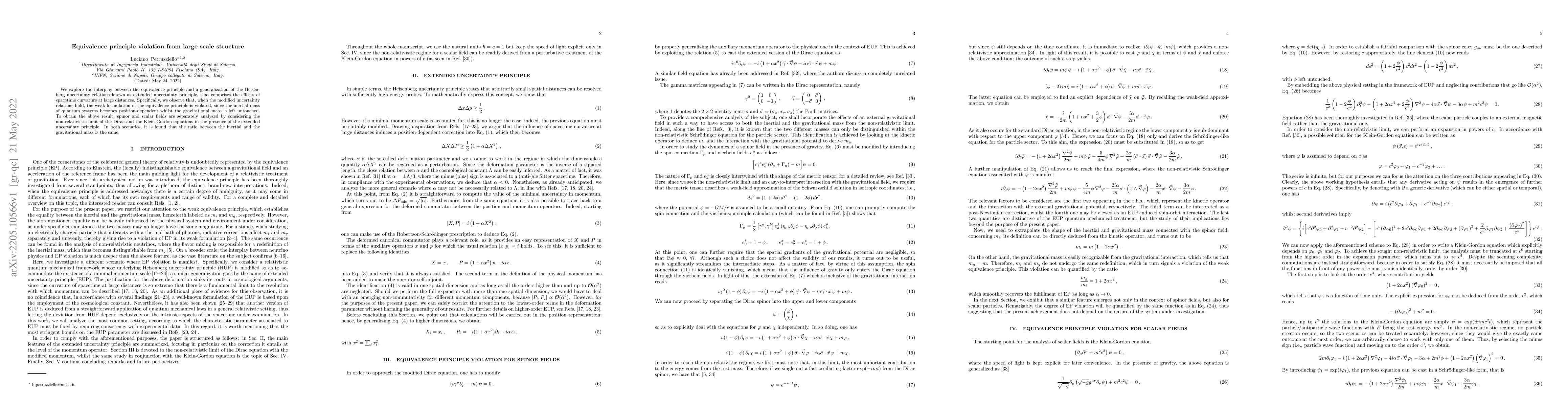 Thumbnail for Equivalence principle violation from large scale structure