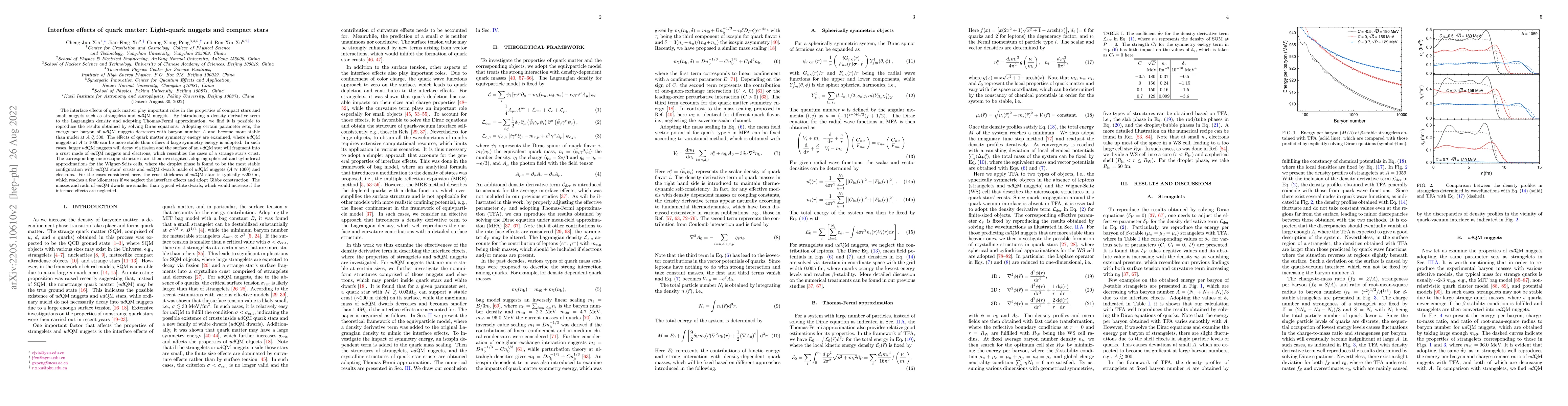 Thumbnail for Interface effects of quark matter: Light-quark nuggets and compact stars