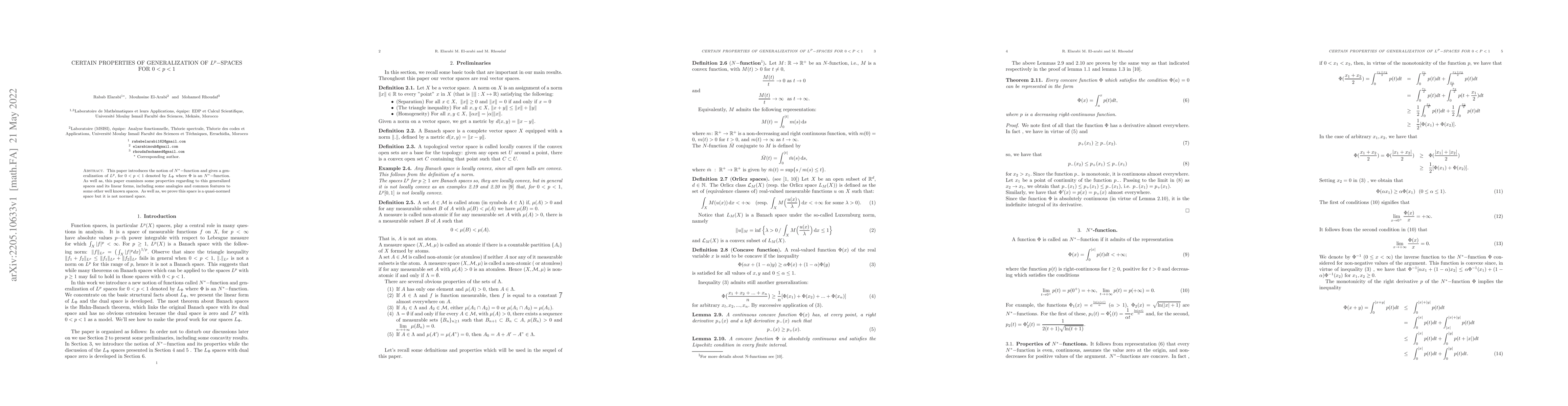 Thumbnail for Certain properties of Generalization of $L^p-$Spaces for $0 < p < 1$