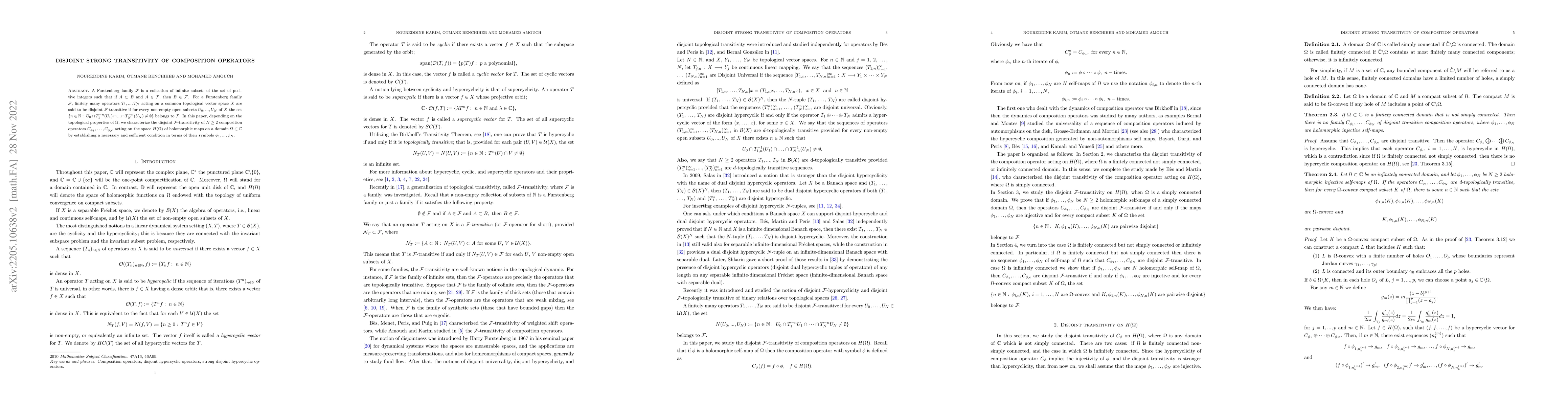 Thumbnail for Disjoint strong transitivity of composition operators
