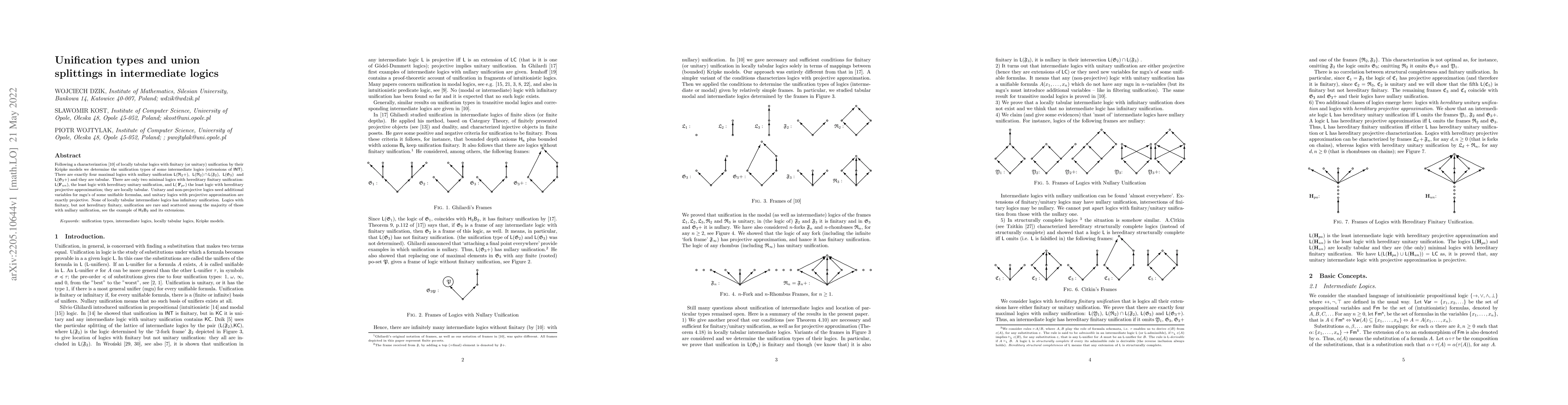 Thumbnail for Unification types and union splittings in intermediate logics
