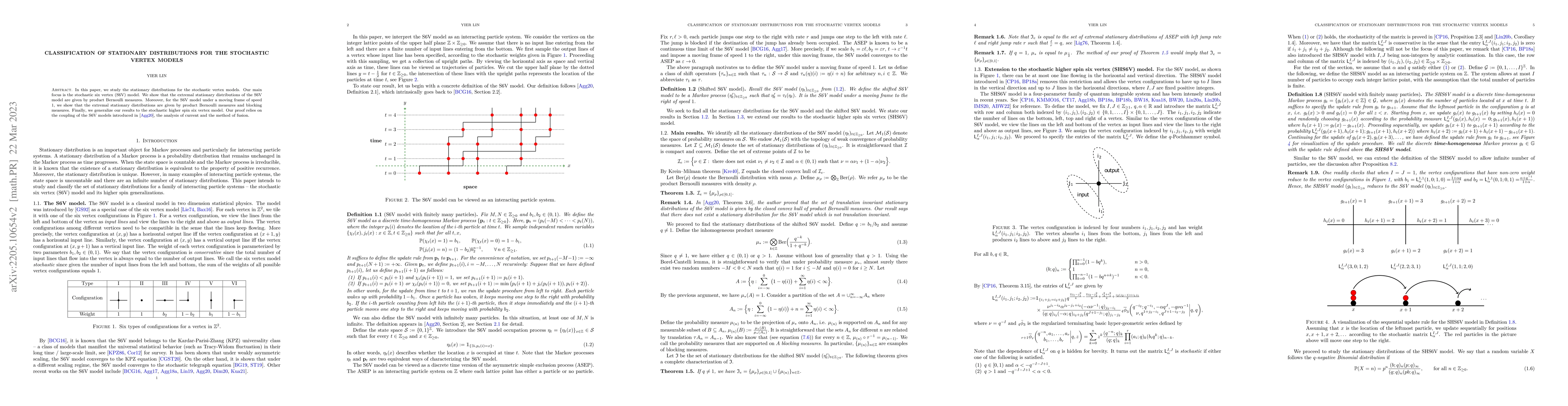Thumbnail for Classification of Stationary distributions for the stochastic vertex
  models