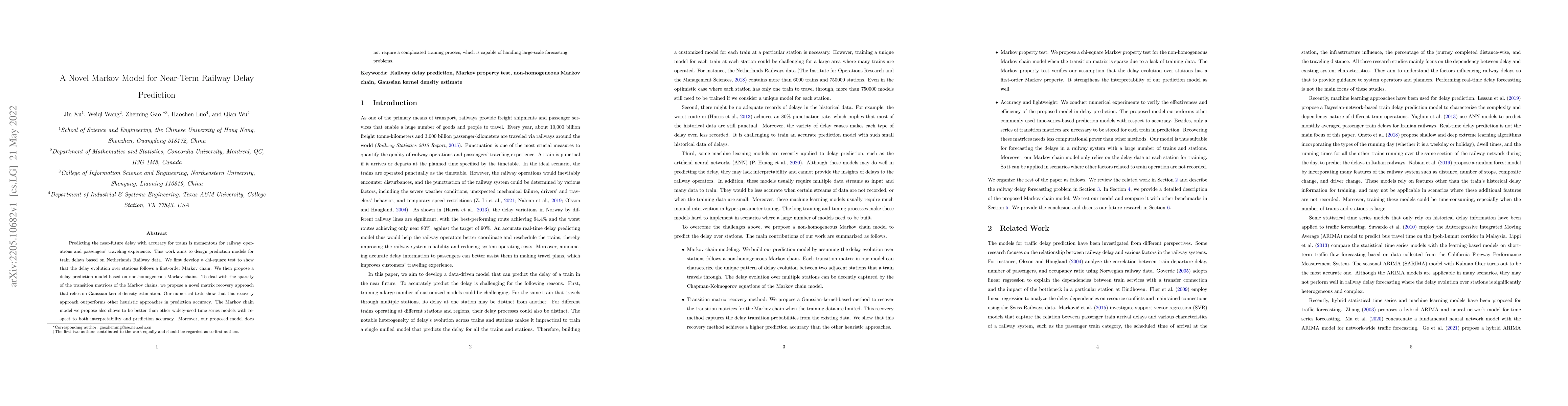 Thumbnail for A Novel Markov Model for Near-Term Railway Delay Prediction