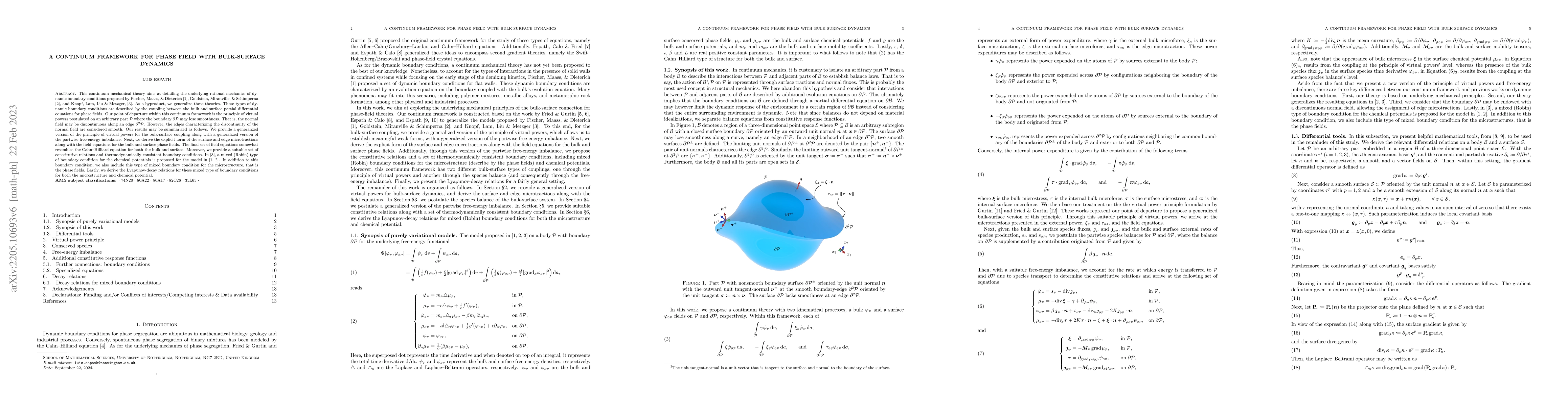 Thumbnail for A continuum framework for phase field with bulk-surface dynamics
