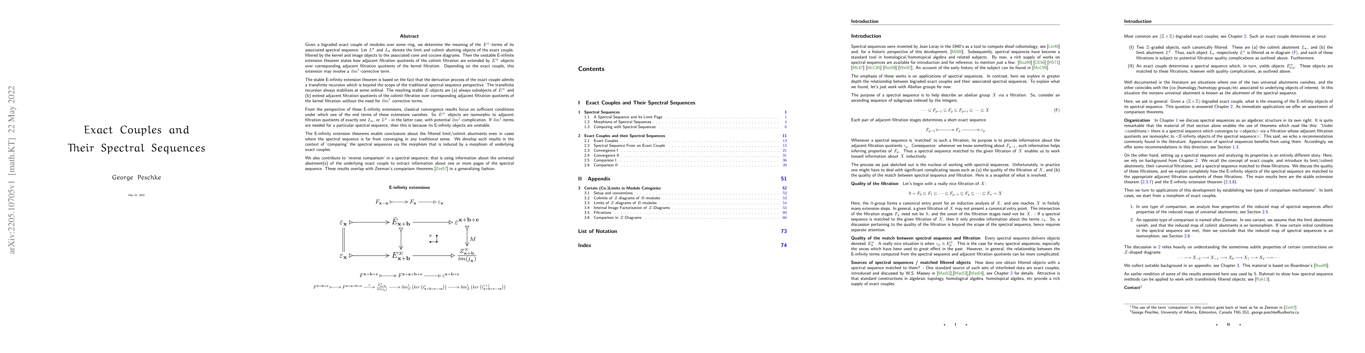 Thumbnail for Exact couples and their spectral sequences