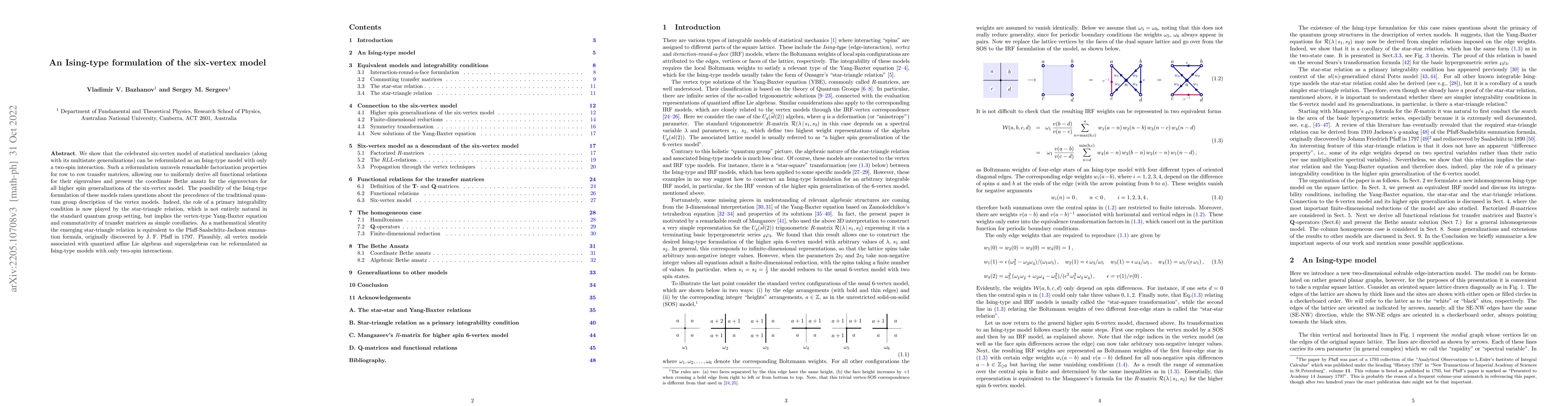 Thumbnail for An Ising-type formulation of the six-vertex model