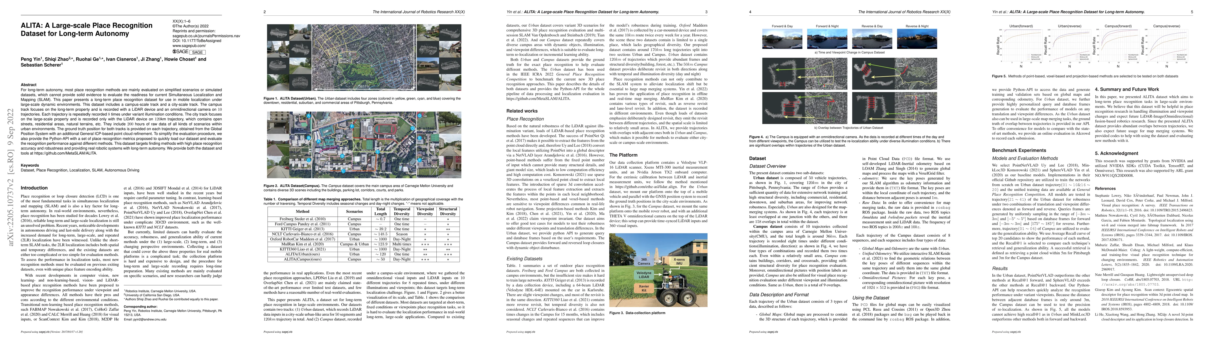 Thumbnail for ALITA: A Large-scale Incremental Dataset for Long-term Autonomy