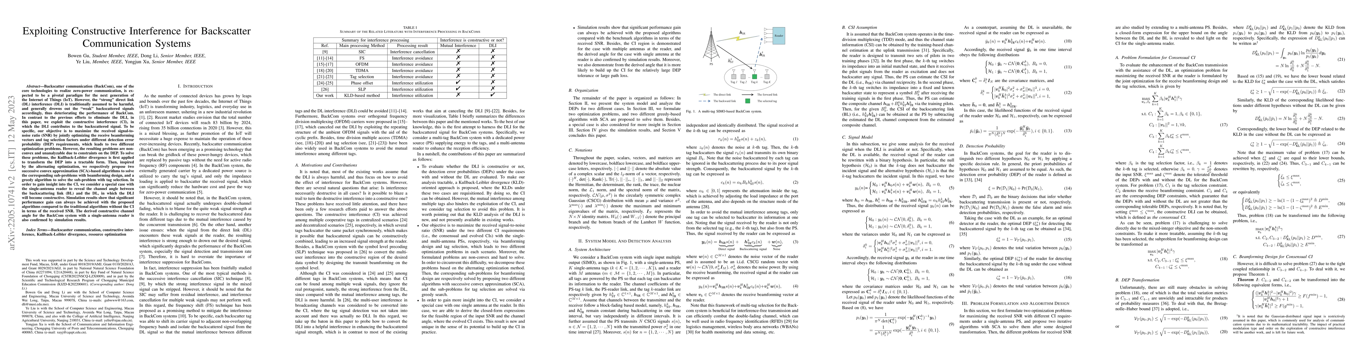 Thumbnail for Exploiting Constructive Interference for Backscatter Communication
  Systems