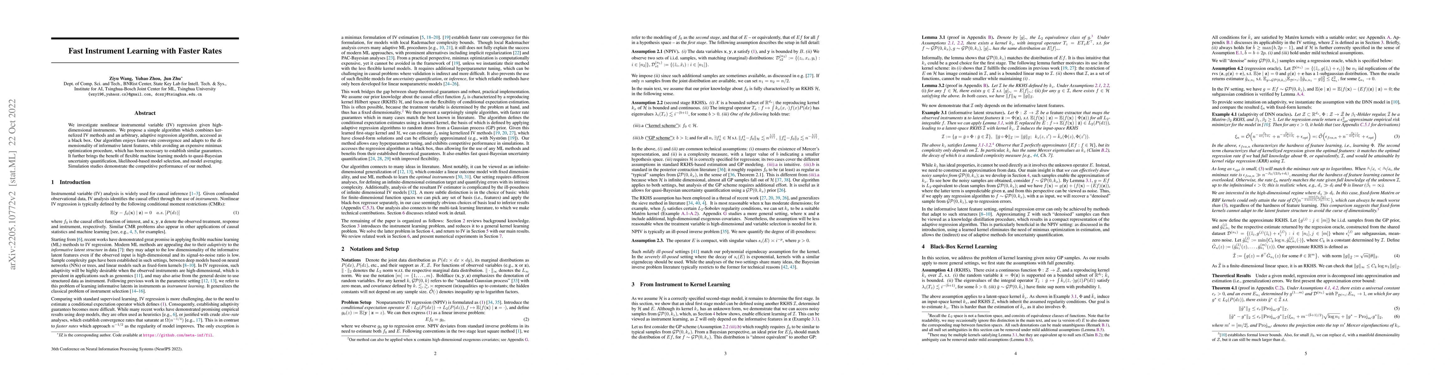 Thumbnail for Fast Instrument Learning with Faster Rates