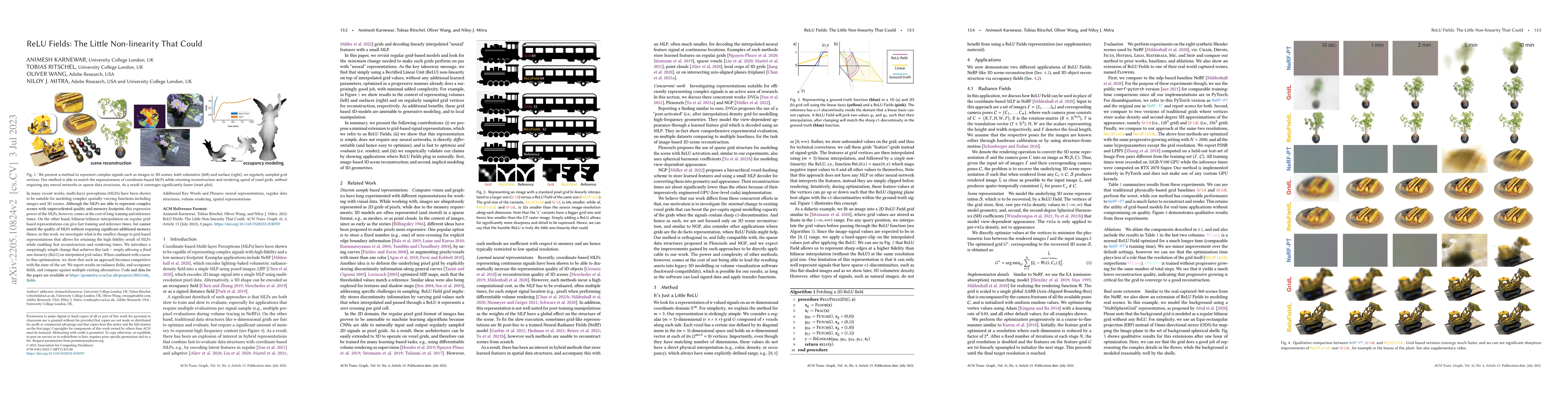 Thumbnail for ReLU Fields: The Little Non-linearity That Could