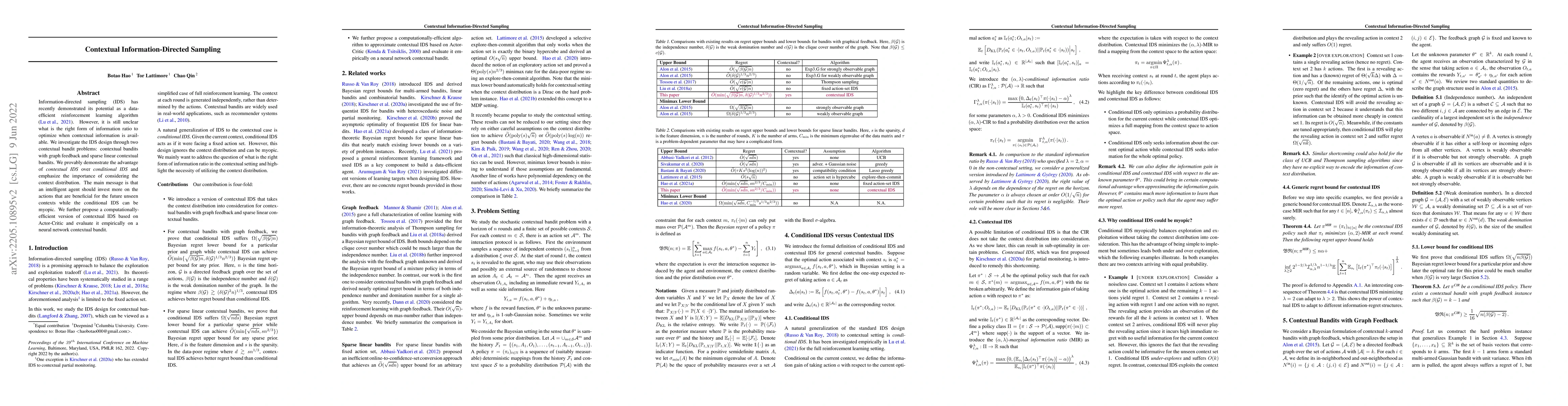 Thumbnail for Contextual Information-Directed Sampling