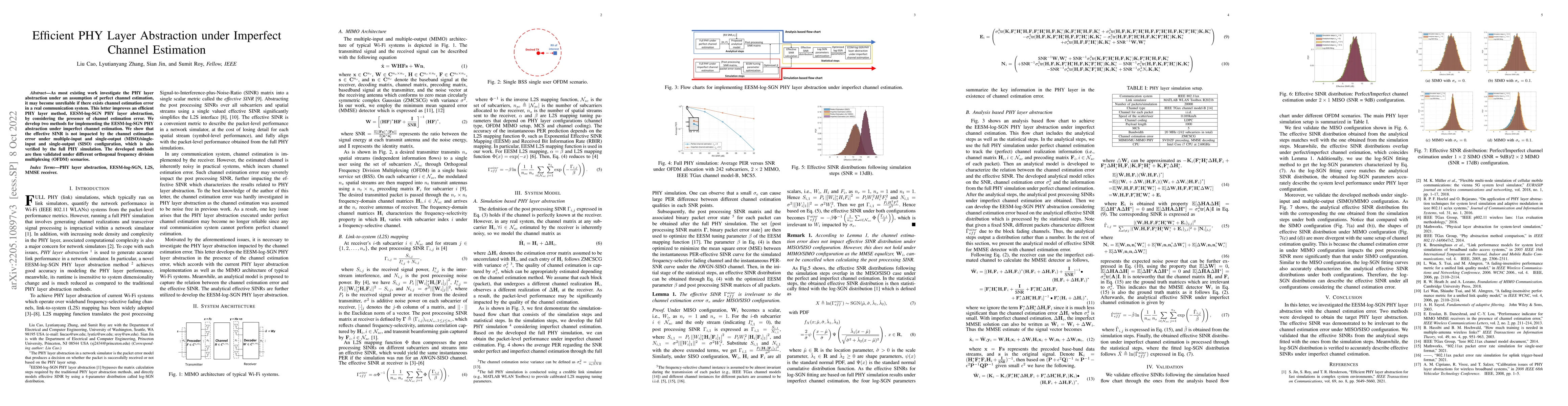 Thumbnail for Efficient PHY Layer Abstraction under Imperfect Channel Estimation