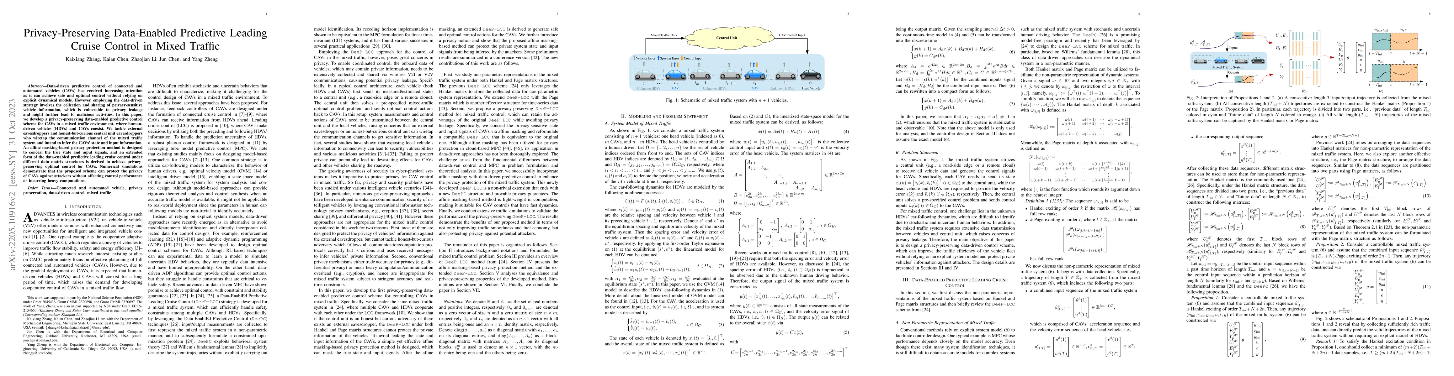 Thumbnail for Privacy-Preserving Data-Enabled Predictive Leading Cruise Control in
  Mixed Traffic