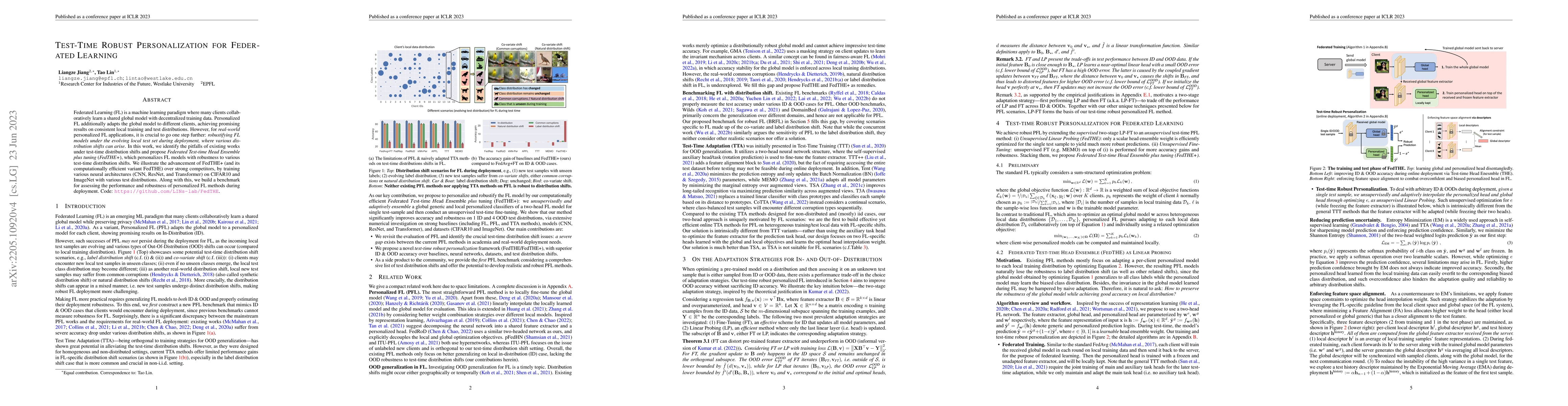 Thumbnail for Test-Time Robust Personalization for Federated Learning