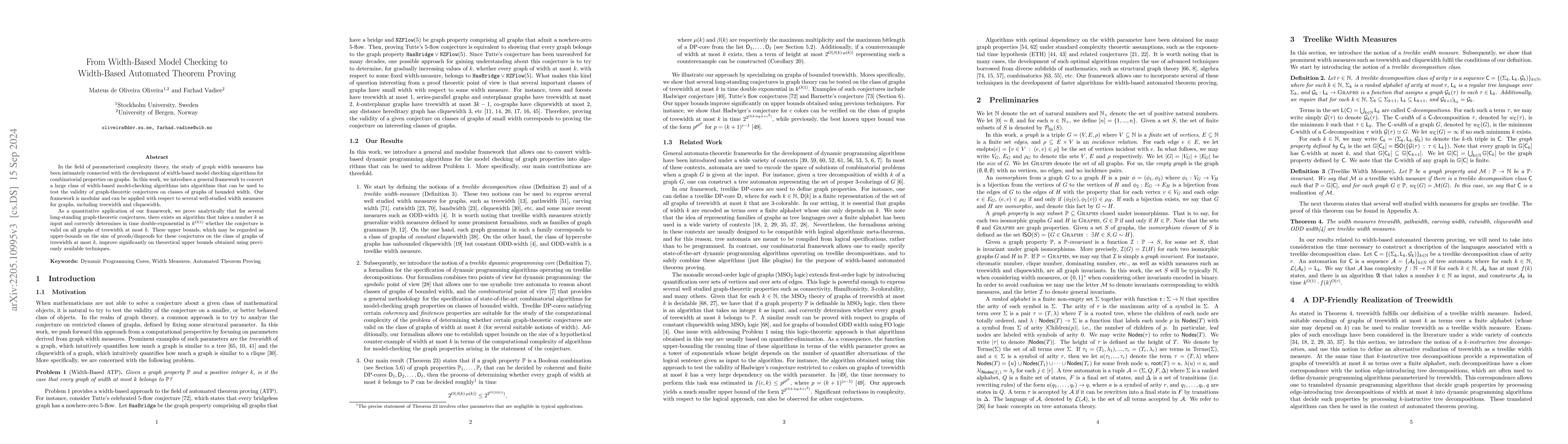 Thumbnail for From Width-Based Model Checking to Width-Based Automated Theorem Proving