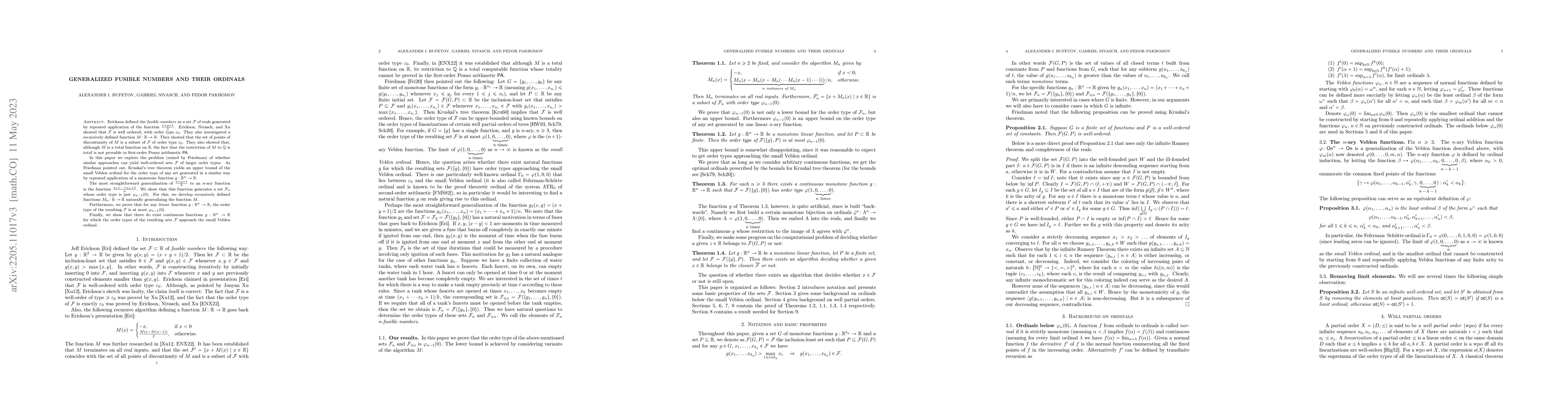 Thumbnail for Generalized fusible numbers and their ordinals