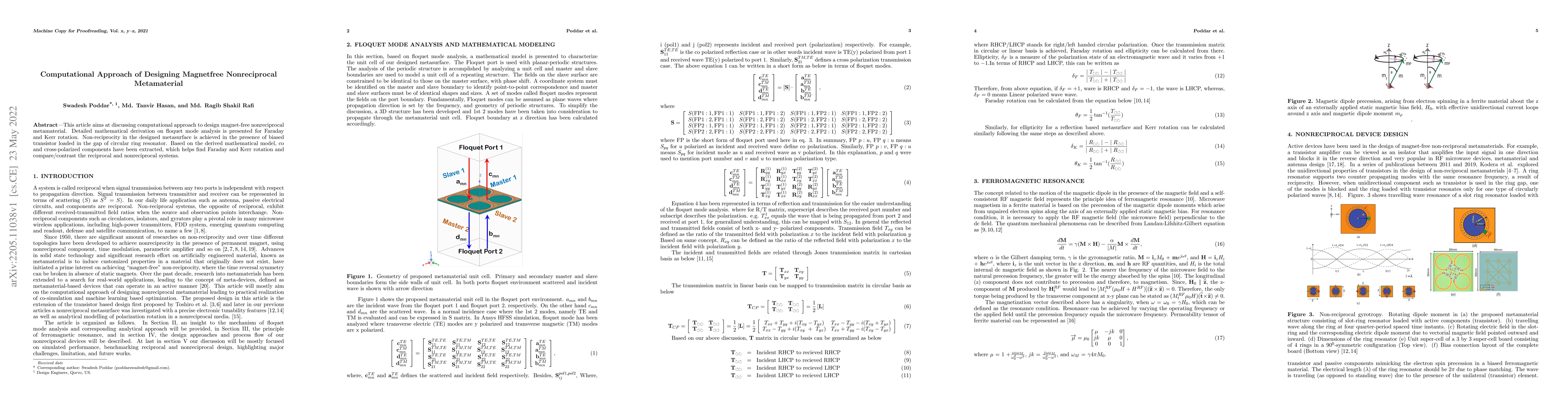 Thumbnail for Computational Approach of Designing Magnetfree Nonreciprocal
  Metamaterial