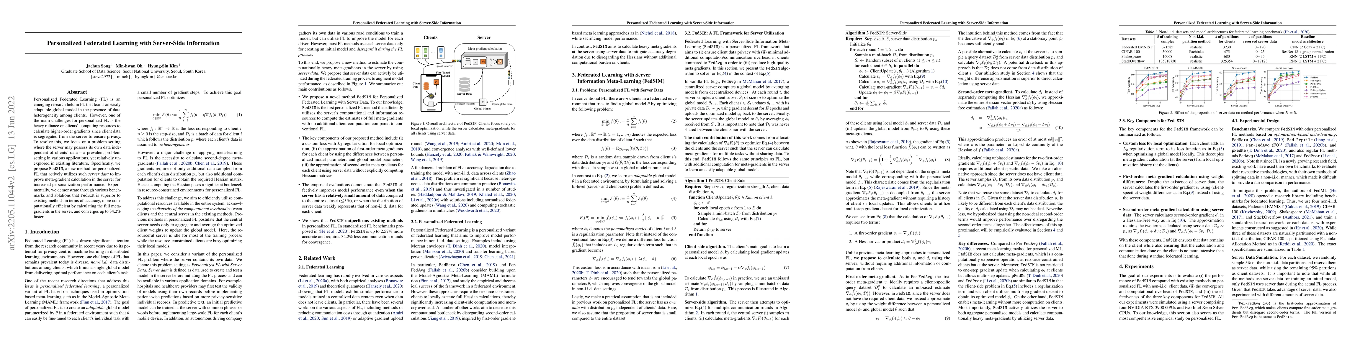 Thumbnail for Personalized Federated Learning with Server-Side Information