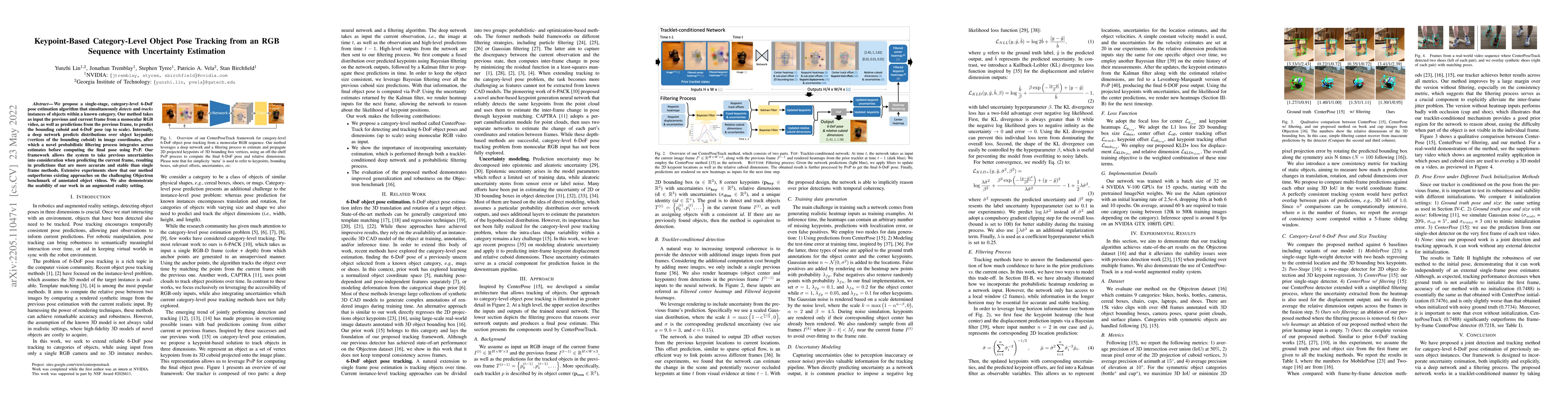 Thumbnail for Keypoint-Based Category-Level Object Pose Tracking from an RGB Sequence
  with Uncertainty Estimation