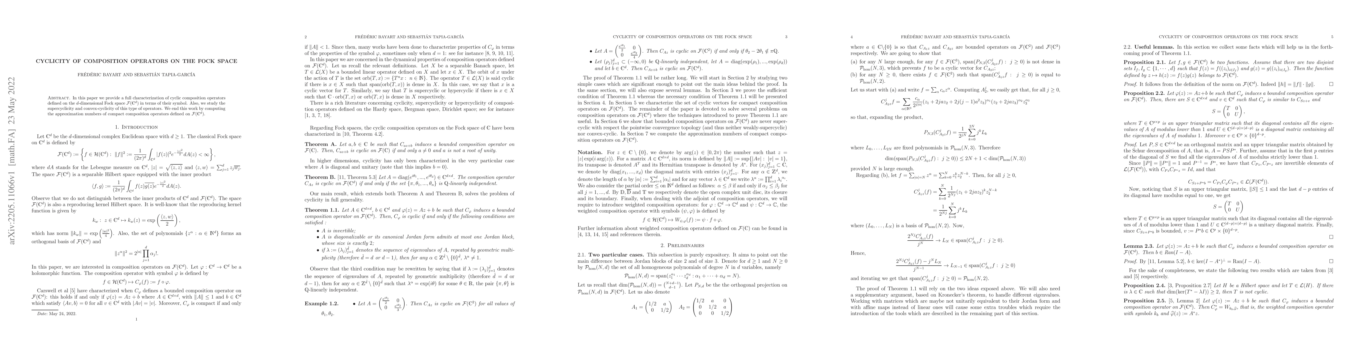Thumbnail for Cyclicity of composition operators on the Fock space