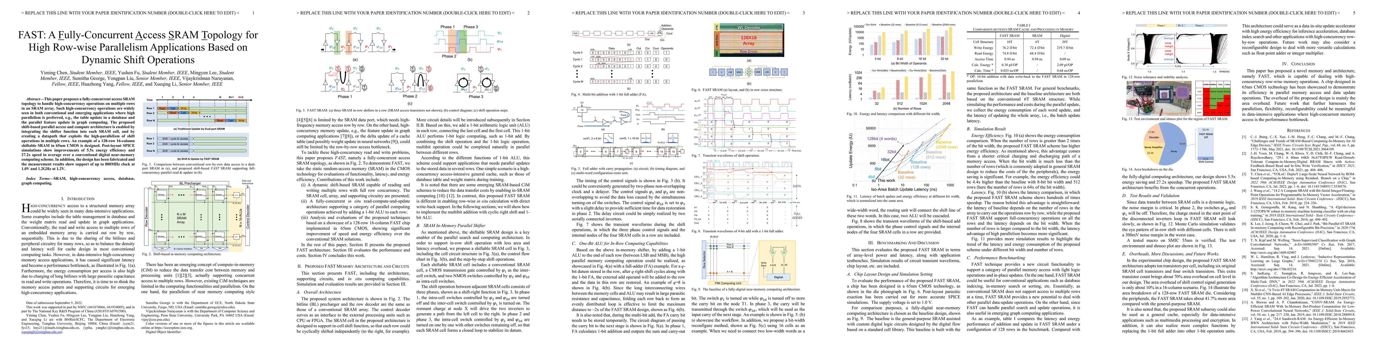 Thumbnail for FAST: A Fully-Concurrent Access Technique to All SRAM Rows for Enhanced
  Speed and Energy Efficiency in Data-Intensive Applications