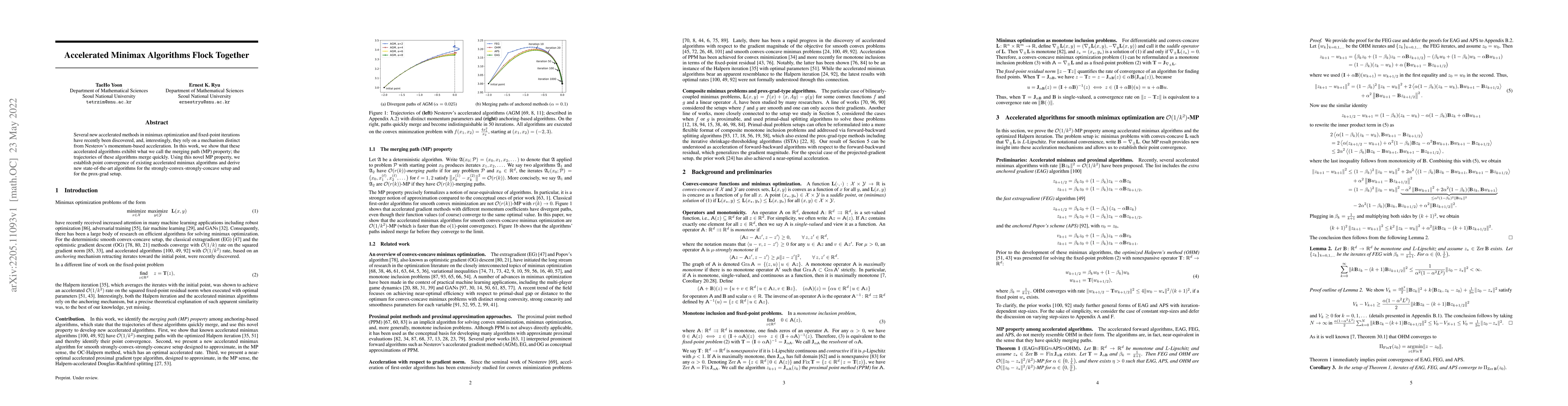 Thumbnail for Accelerated Minimax Algorithms Flock Together