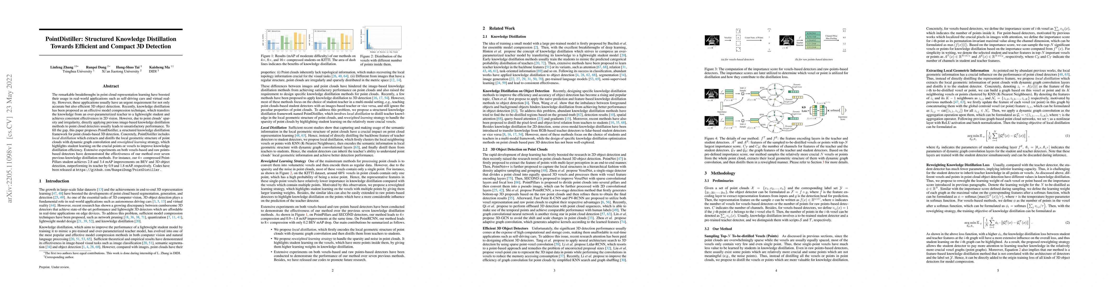 Thumbnail for PointDistiller: Structured Knowledge Distillation Towards Efficient and
  Compact 3D Detection