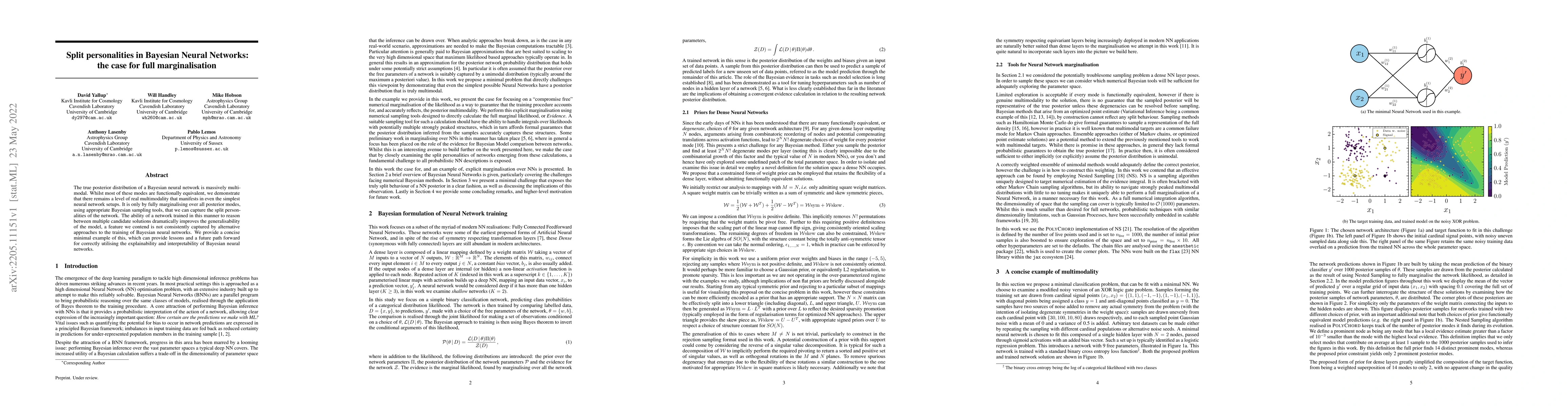 Thumbnail for Split personalities in Bayesian Neural Networks: the case for full
  marginalisation