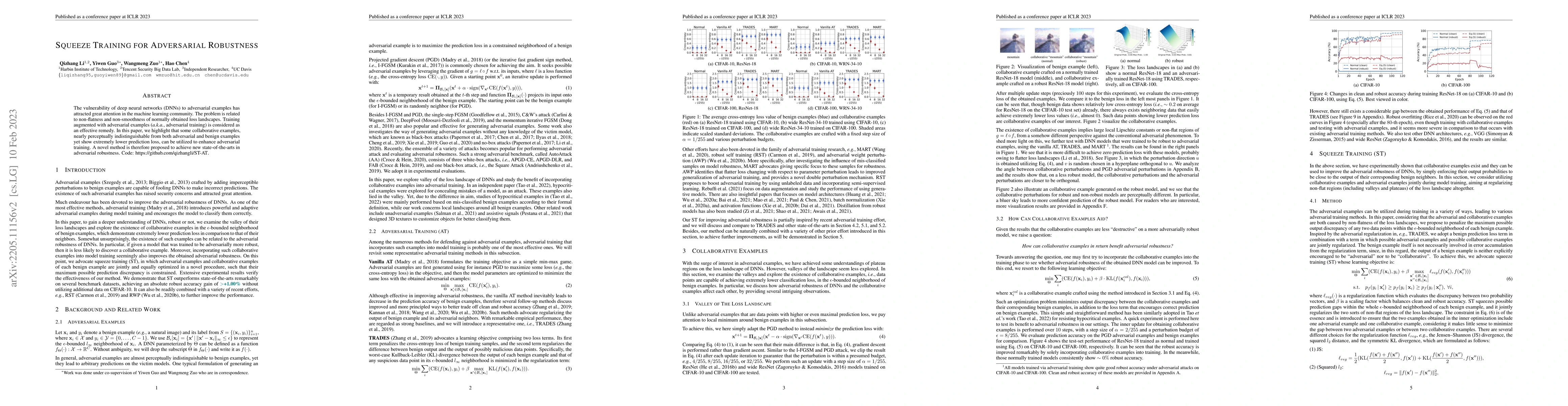 Thumbnail for Squeeze Training for Adversarial Robustness