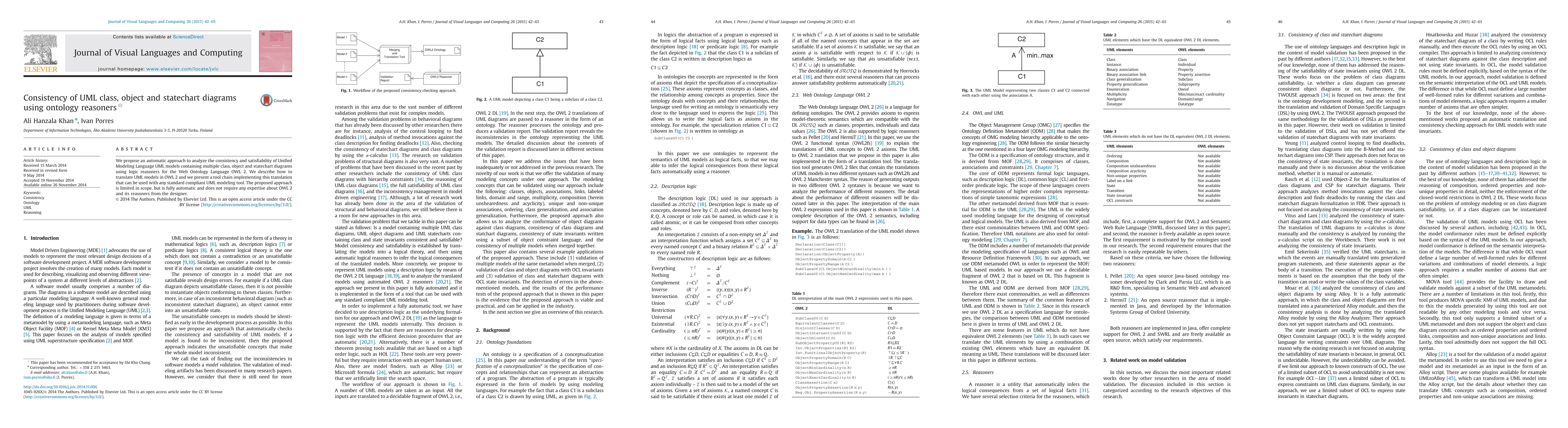 Thumbnail for Consistency of UML class, object and statechart diagrams using ontology
  reasoners