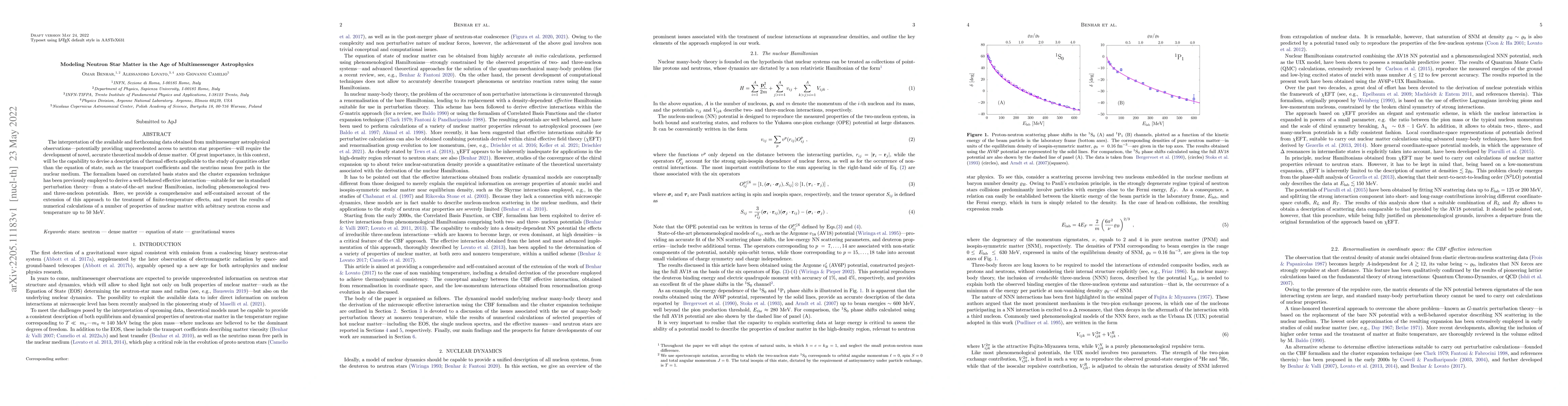 Thumbnail for Modeling Neutron Star Matter in the Age of Multimessenger Astrophysics