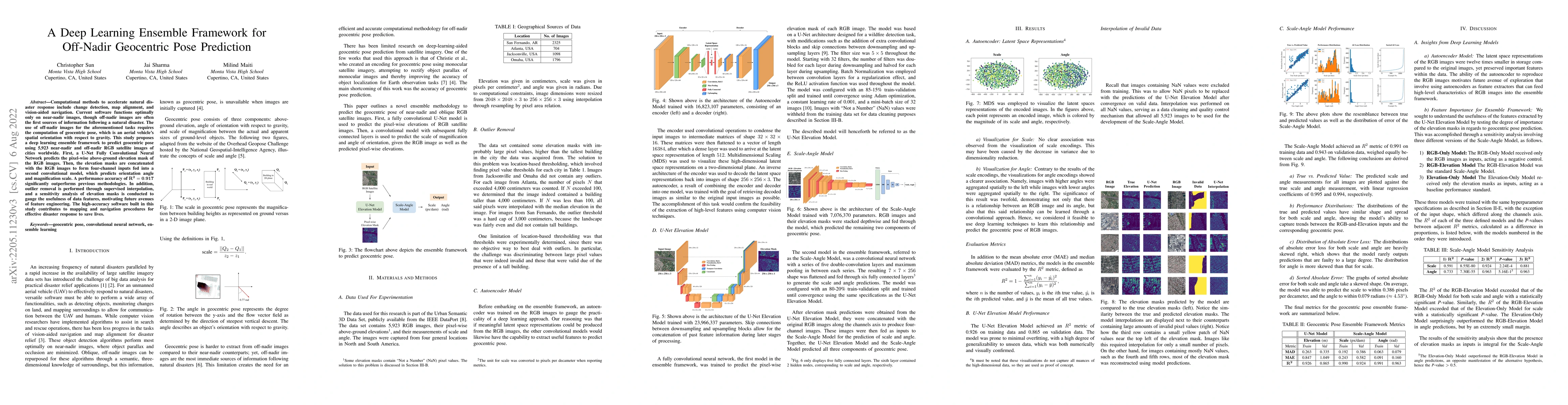 Thumbnail for A Deep Learning Ensemble Framework for Off-Nadir Geocentric Pose
  Prediction