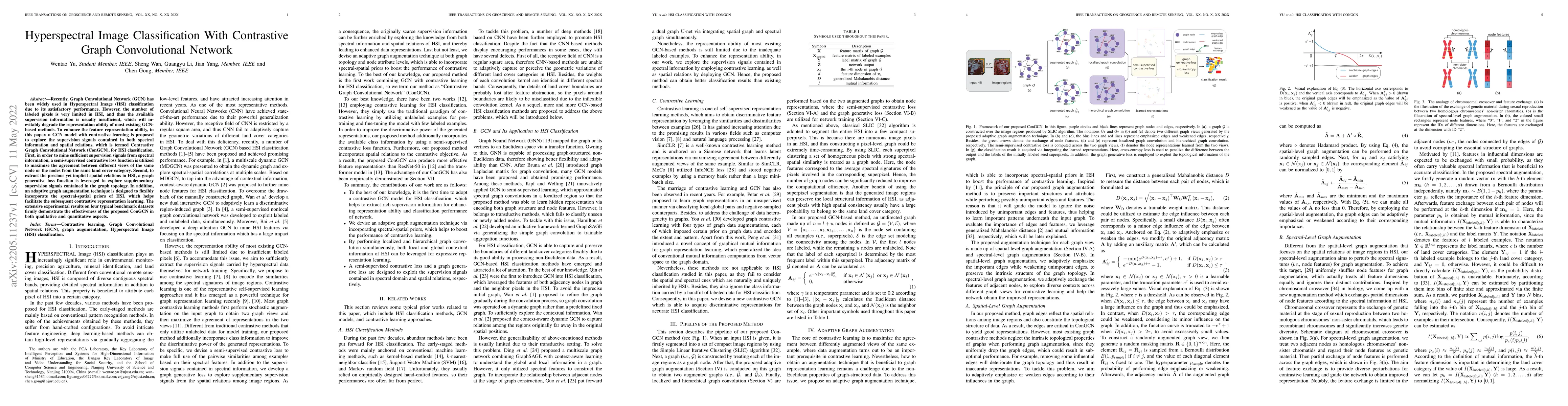 Thumbnail for Hyperspectral Image Classification With Contrastive Graph Convolutional
  Network
