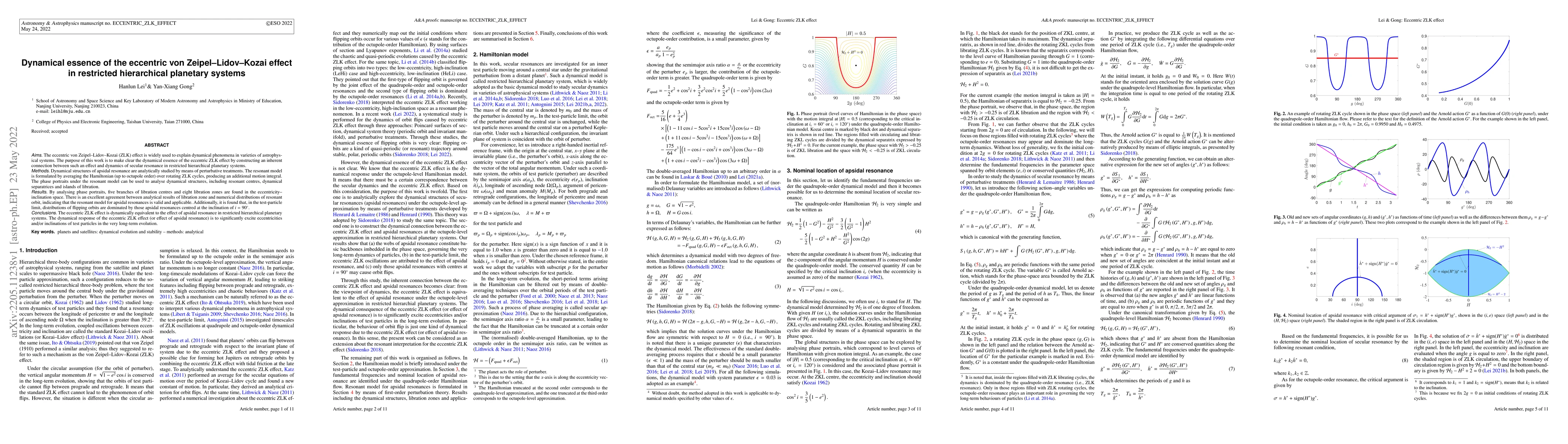 Thumbnail for Dynamical essence of the eccentric von Zeipel-Lidov-Kozai effect in
  restricted hierarchical planetary systems