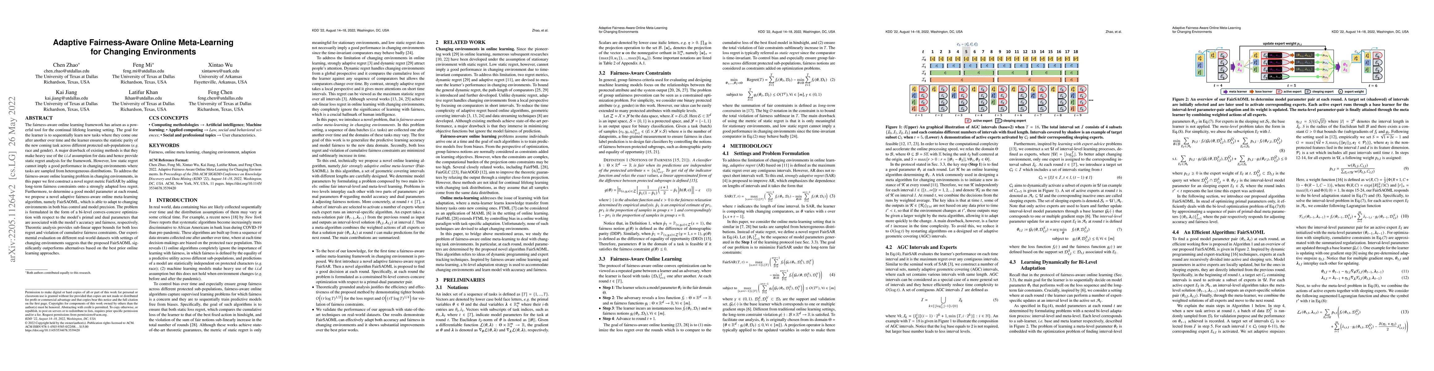 Thumbnail for Adaptive Fairness-Aware Online Meta-Learning for Changing Environments