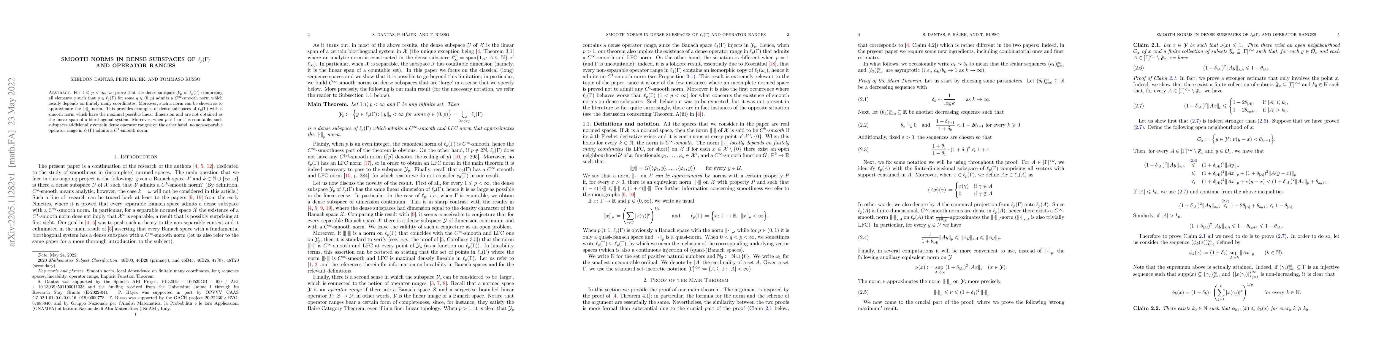 Thumbnail for Smooth norms in dense subspaces of $\ell_p(\Gamma)$ and operator ranges