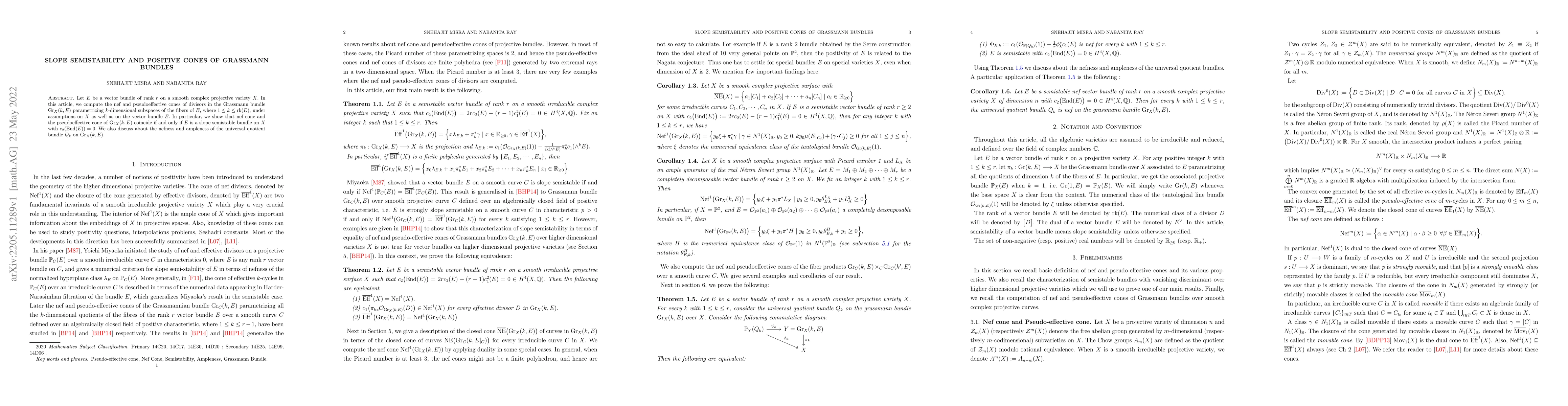 Thumbnail for Slope Semistability and Positive cones of Grassmann bundles