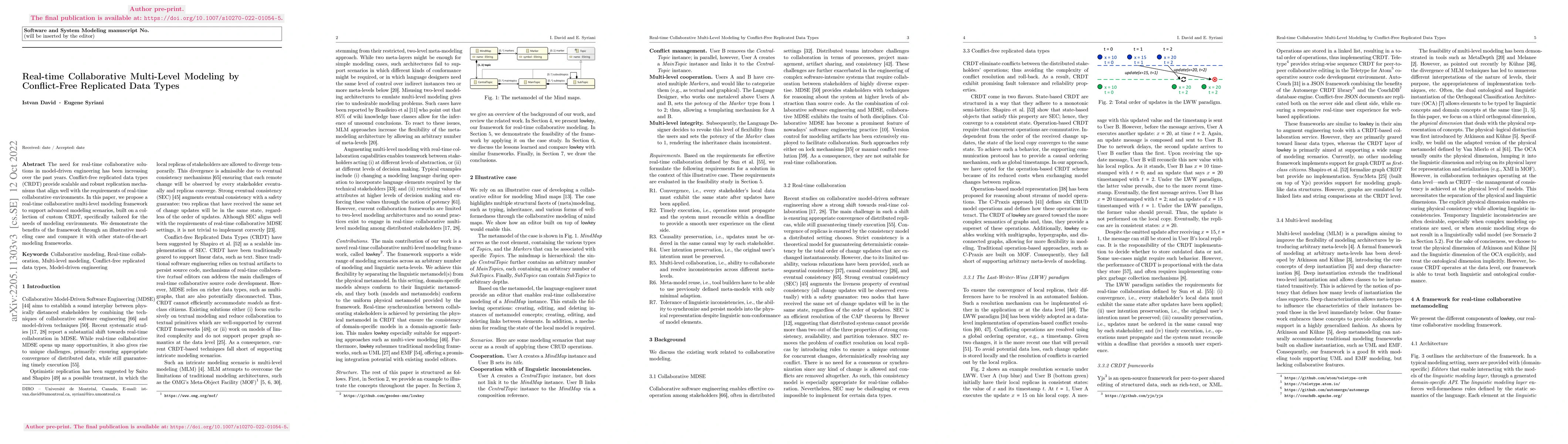 Thumbnail for Real-time Collaborative Multi-Level Modeling by Conflict-Free Replicated
  Data Types