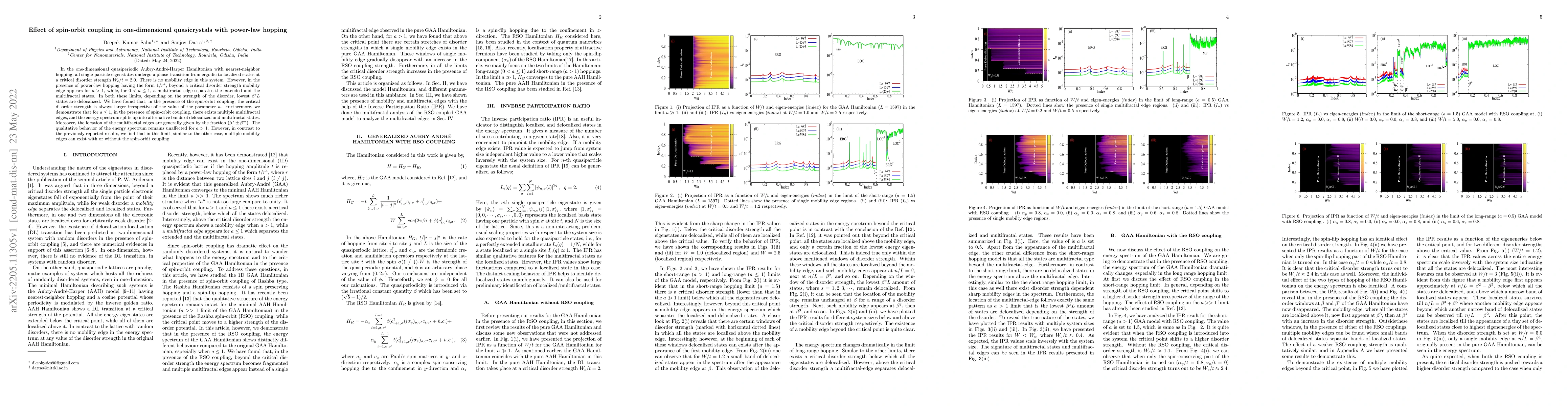 Thumbnail for Effect of spin-orbit coupling in one-dimensional quasicrystals with
  power-law hopping