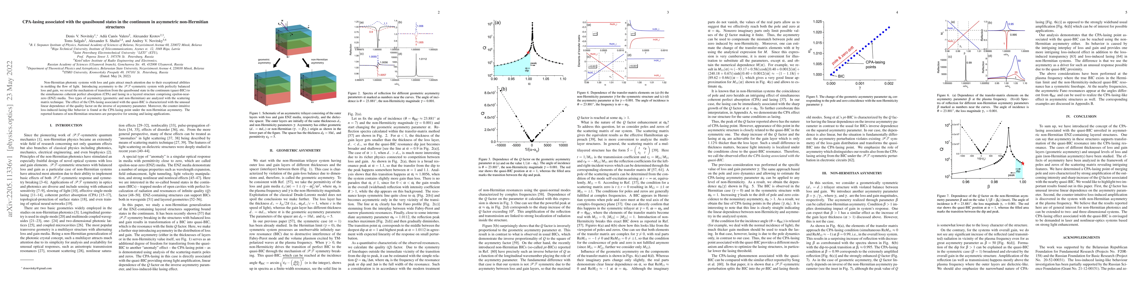 Thumbnail for CPA-lasing associated with the quasibound states in the continuum in
  asymmetric non-Hermitian structures