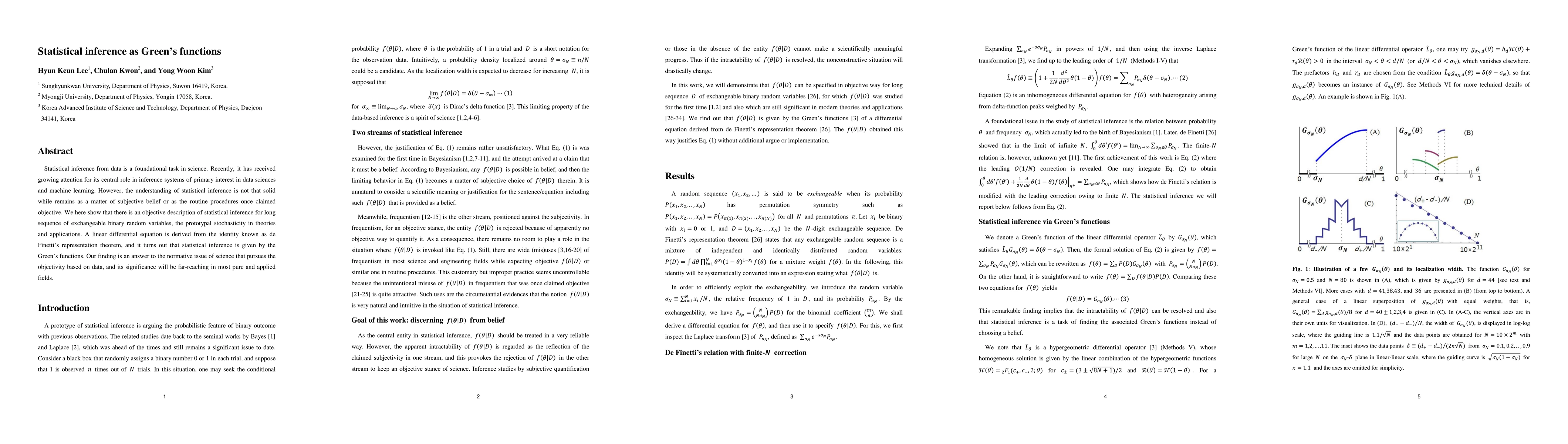 Thumbnail for Statistical inference as Green's functions