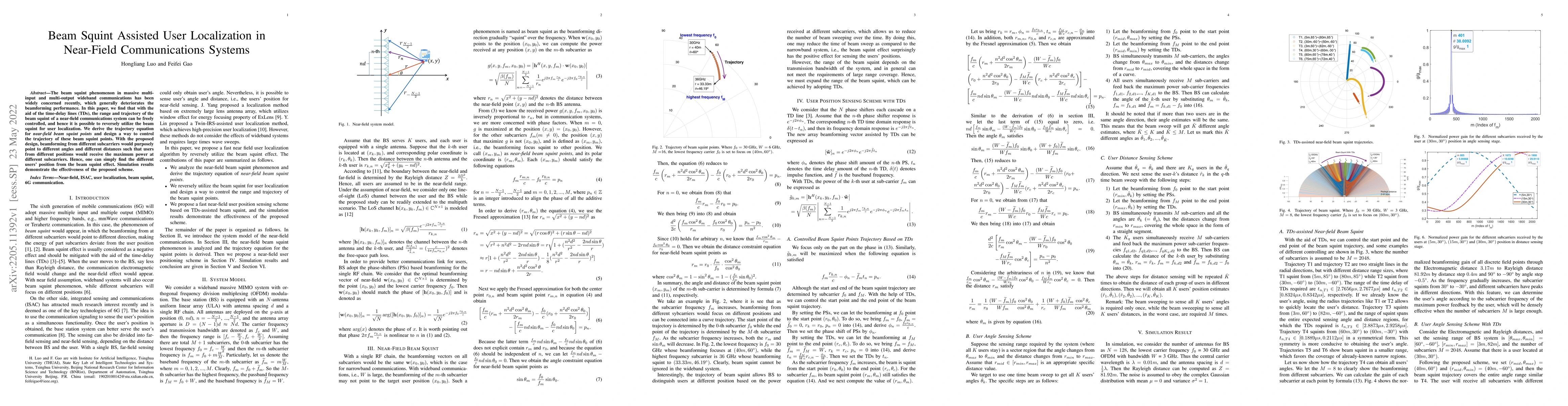Thumbnail for Beam Squint Assisted User Localization in Near-Field Communications
  Systems
