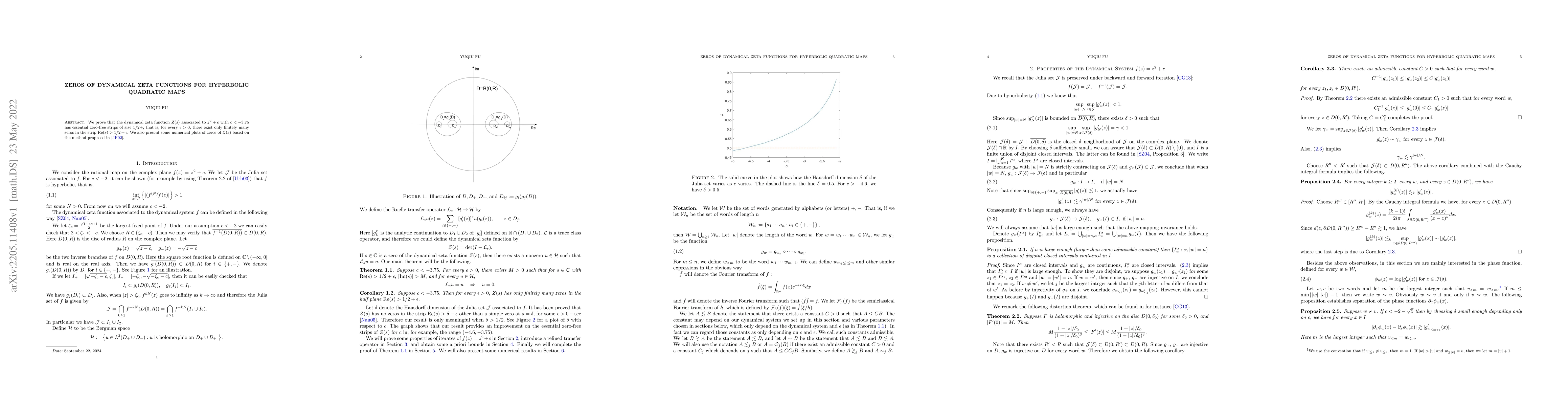 Thumbnail for Zeros of dynamical zeta functions for hyperbolic quadradic maps